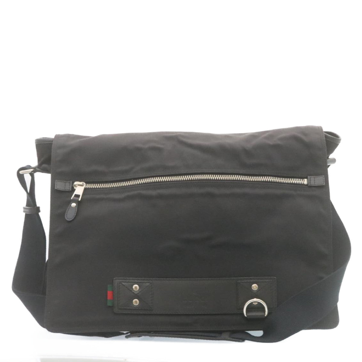 GUCCI Sherry Line Messenger Bag Shoulder Bag Nylon Black fm1186