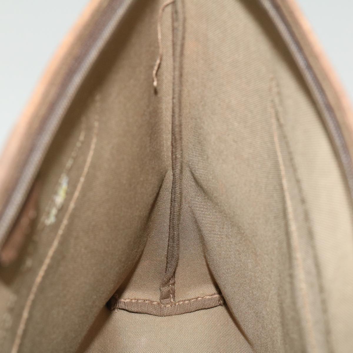GUCCI GG Canvas Shoulder Bag PVC Leather Beige fm1310