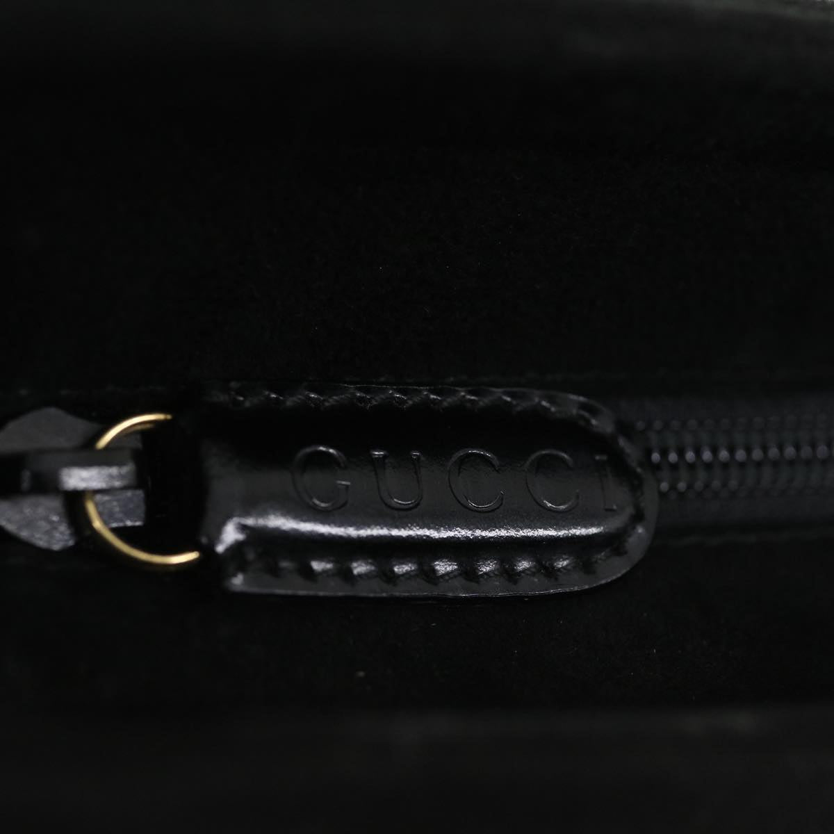 GUCCI Shoulder Bag Suede Leather Black fm1455