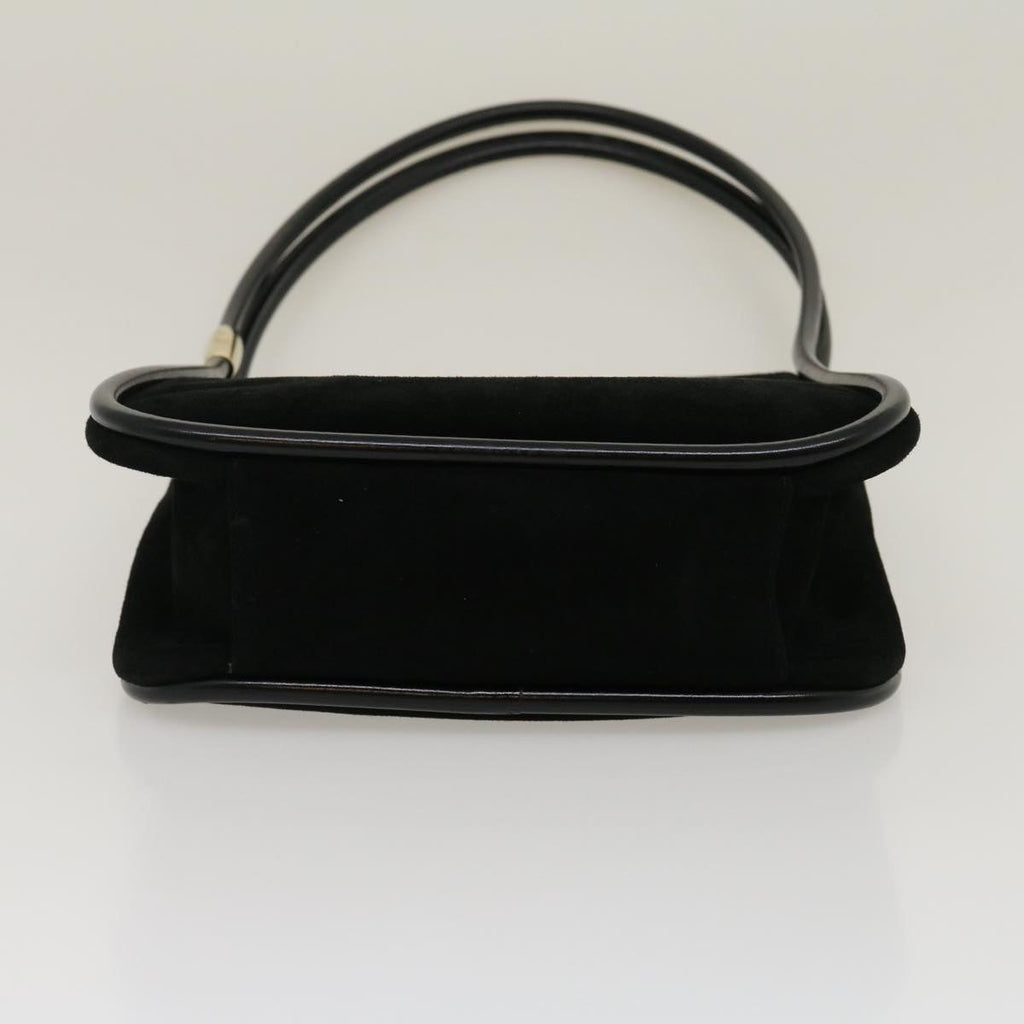 GUCCI Shoulder Bag Suede Leather Black fm1455