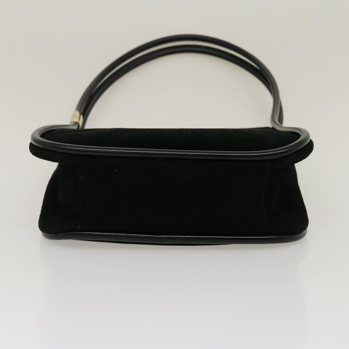 GUCCI Shoulder Bag Suede Leather Black fm1455