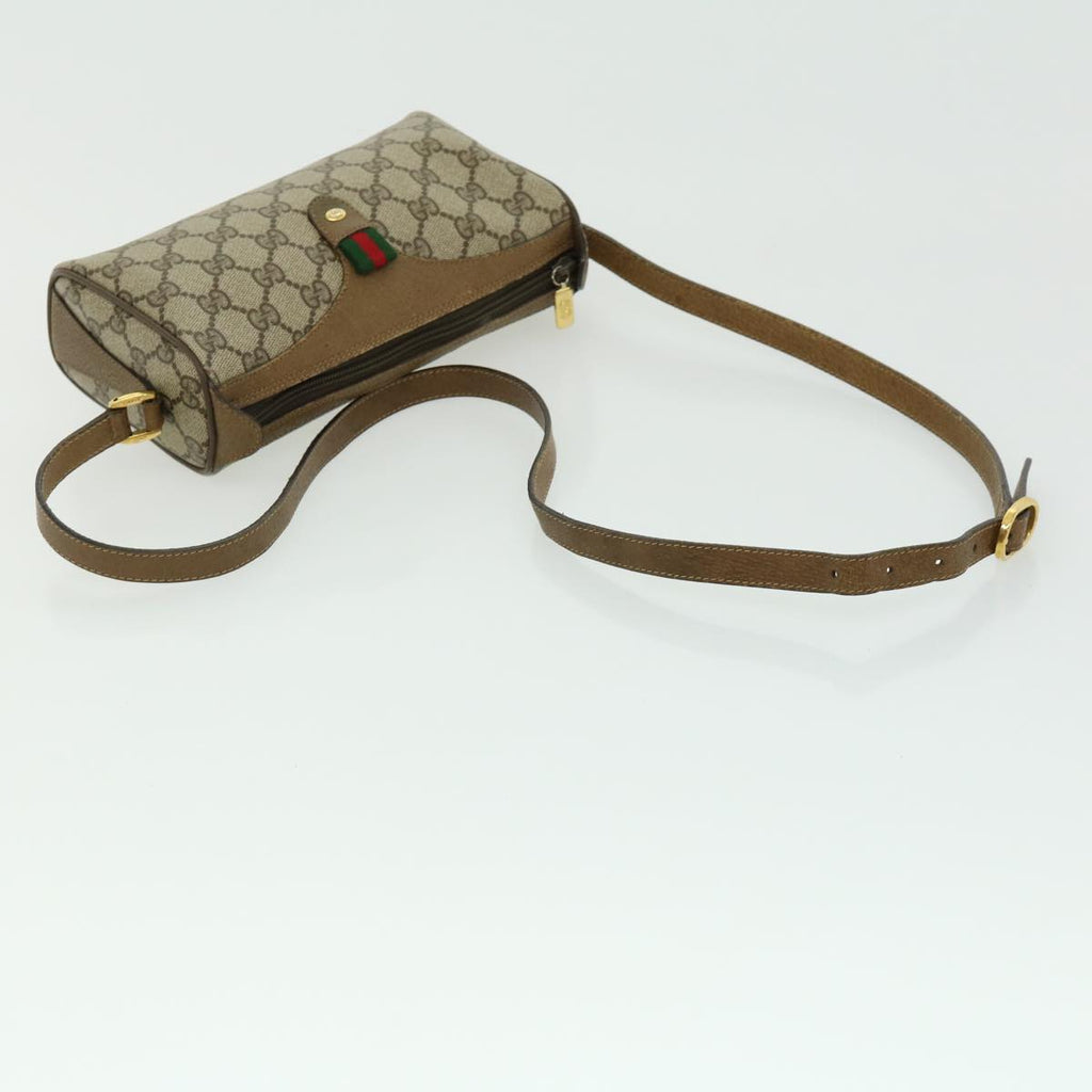 GUCCI GG Canvas Web Sherry Line Shoulder Bag Beige Red Green 8902018 fm1530