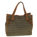 FENDI Zucchino Canvas Tote Bag Brown fm1568