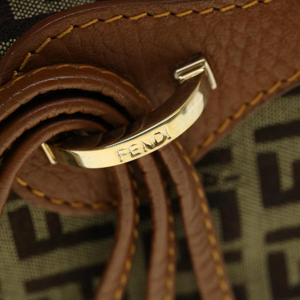 FENDI Zucchino Canvas Tote Bag Brown fm1568