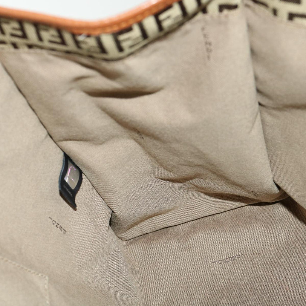 FENDI Zucchino Canvas Tote Bag Brown fm1568