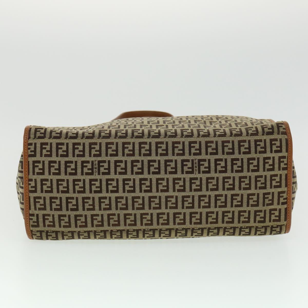 FENDI Zucchino Canvas Tote Bag Brown fm1568