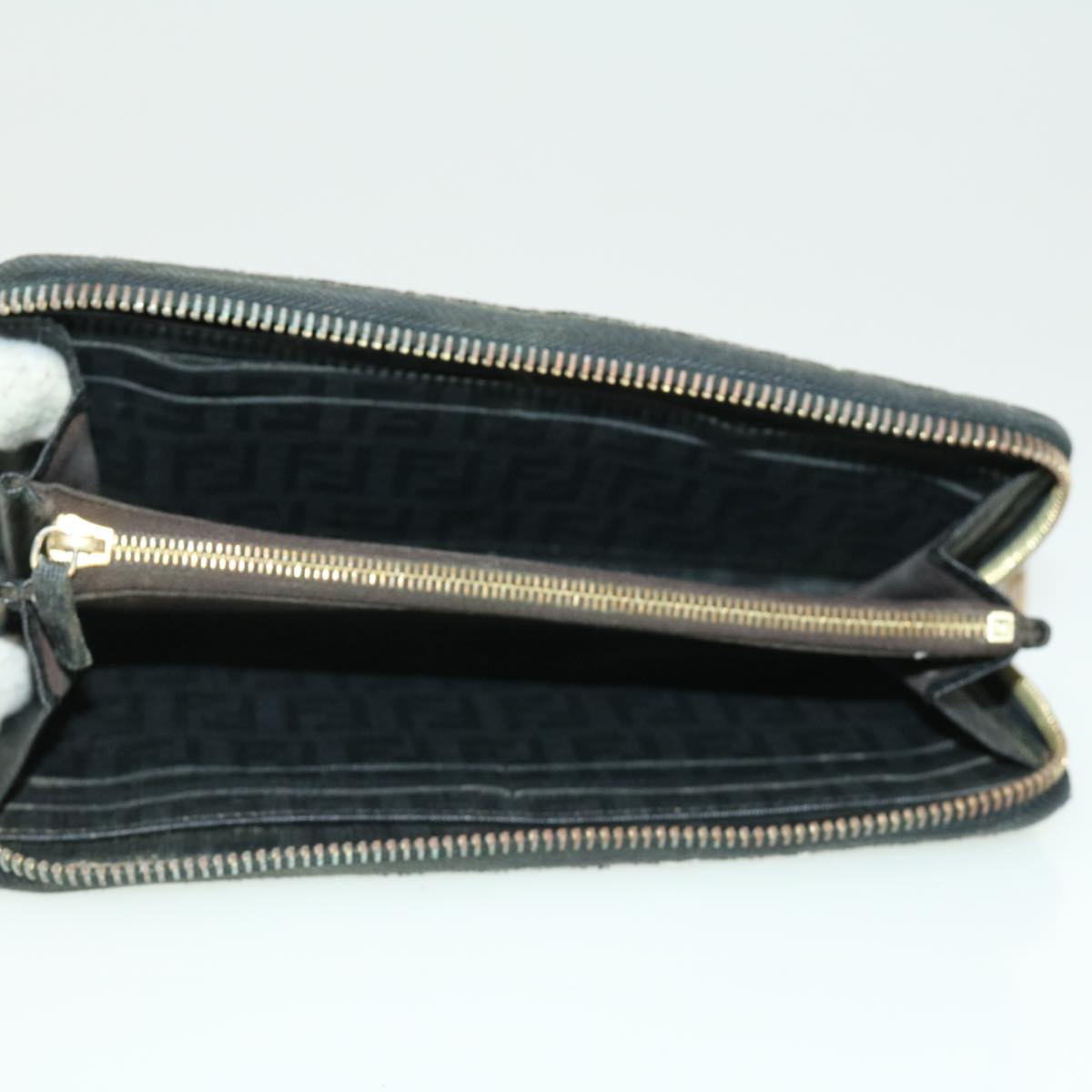 FENDI Bug Zucca Canvas Wallet 4Set Black Brown fm1630
