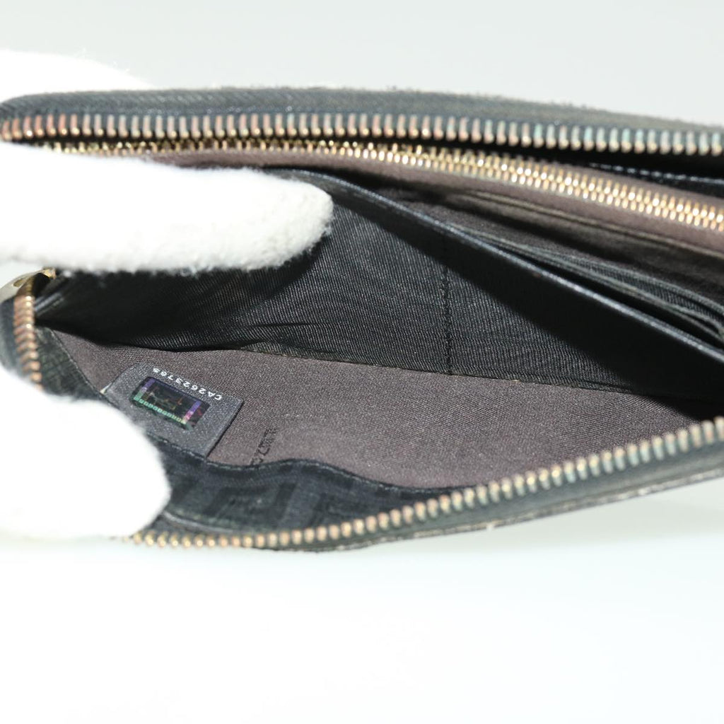 FENDI Bug Zucca Canvas Wallet 4Set Black Brown fm1630