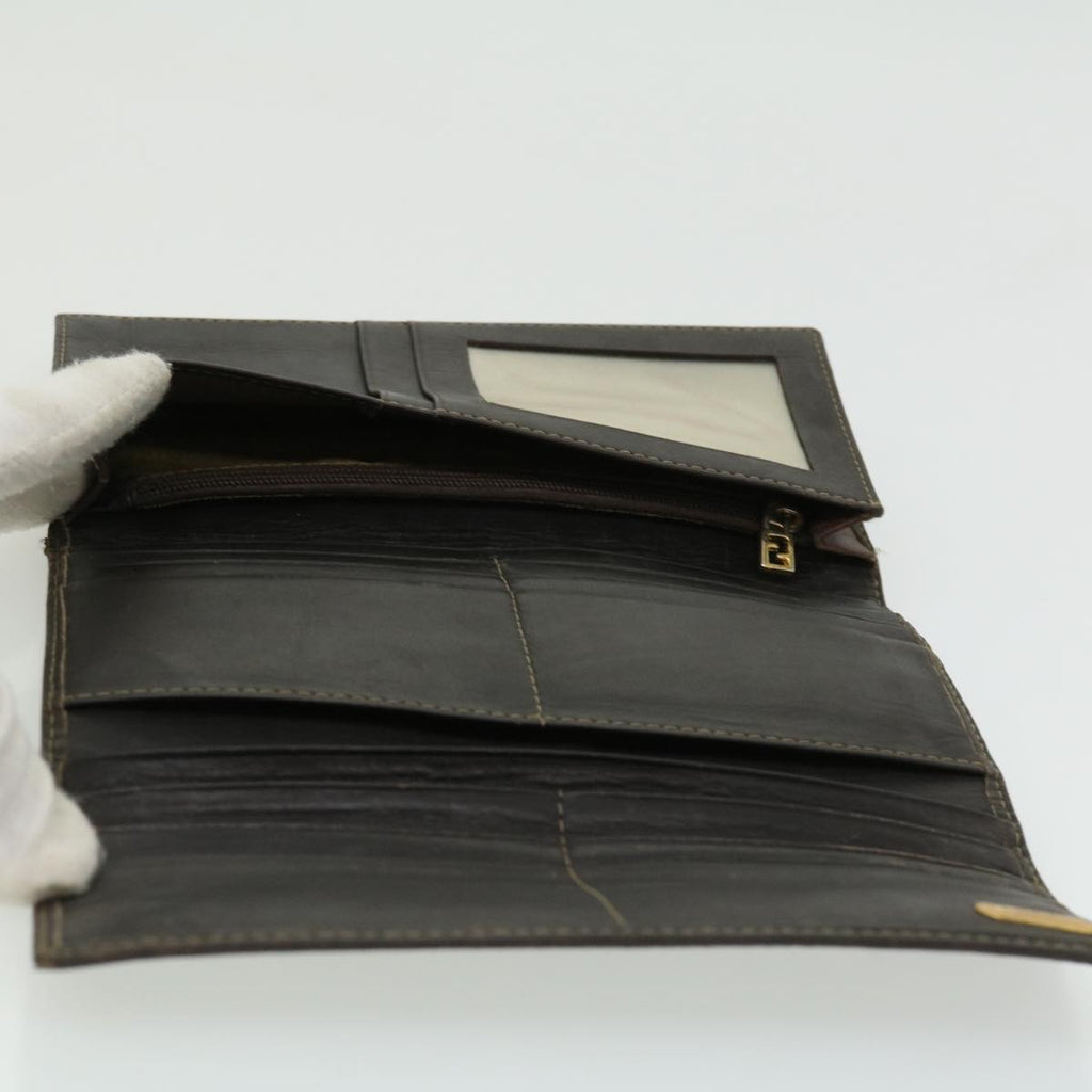 FENDI Bug Zucca Canvas Wallet 4Set Black Brown fm1630
