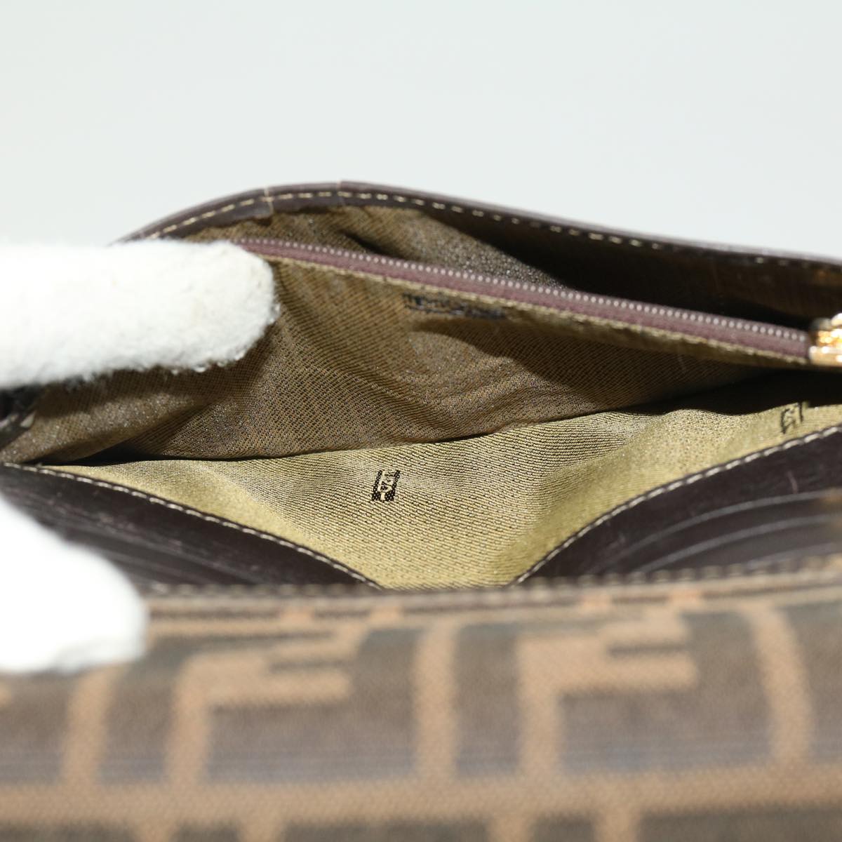 FENDI Bug Zucca Canvas Wallet 4Set Black Brown fm1630