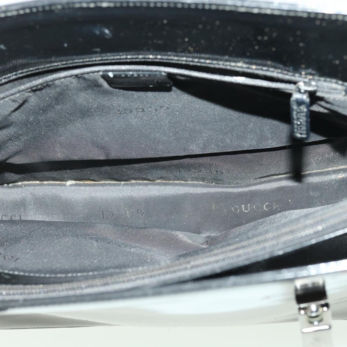 GUCCI Shoulder Bag Leather 3Set Black Green fm1718