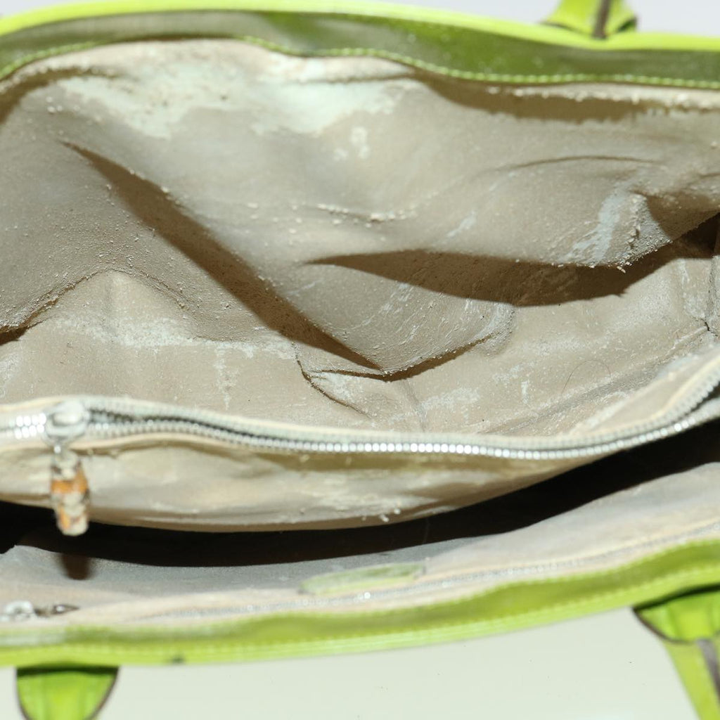 GUCCI Shoulder Bag Leather 3Set Black Green fm1718