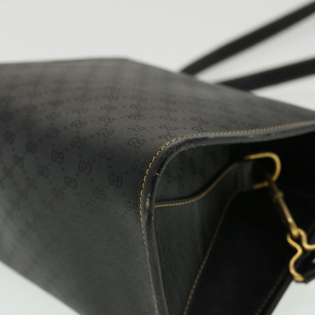 GUCCI Micro GG Canvas Turn Lock Shoulder Bag Black fm1814