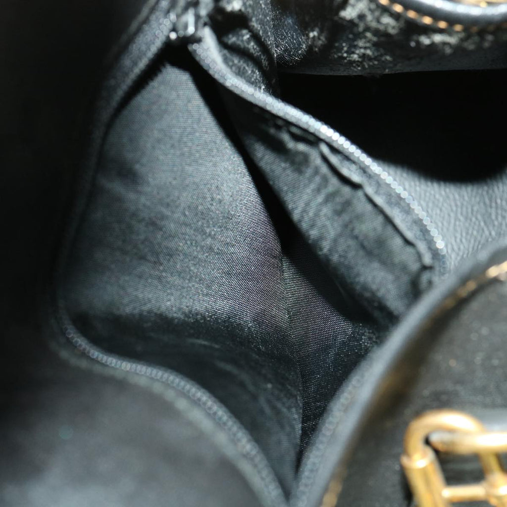 GUCCI Micro GG Canvas Turn Lock Shoulder Bag Black fm1814
