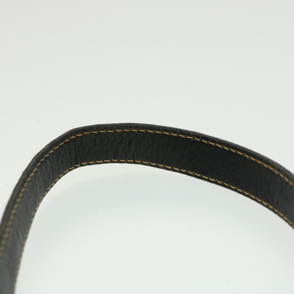 GUCCI Micro GG Canvas Turn Lock Shoulder Bag Black fm1814