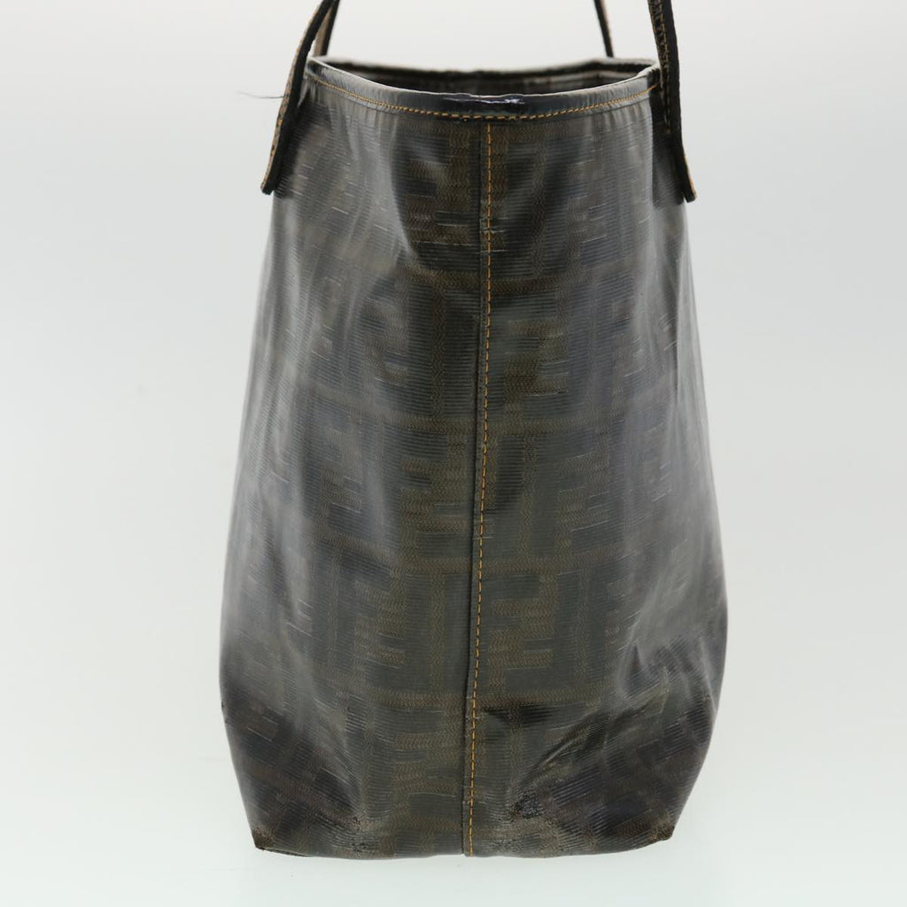 FENDI Zucca Canvas Tote Bag Enamel Brown Yellow fm1818