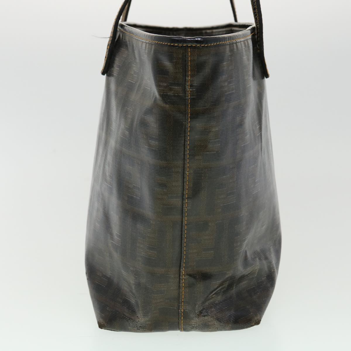 FENDI Zucca Canvas Tote Bag Enamel Brown Yellow fm1818