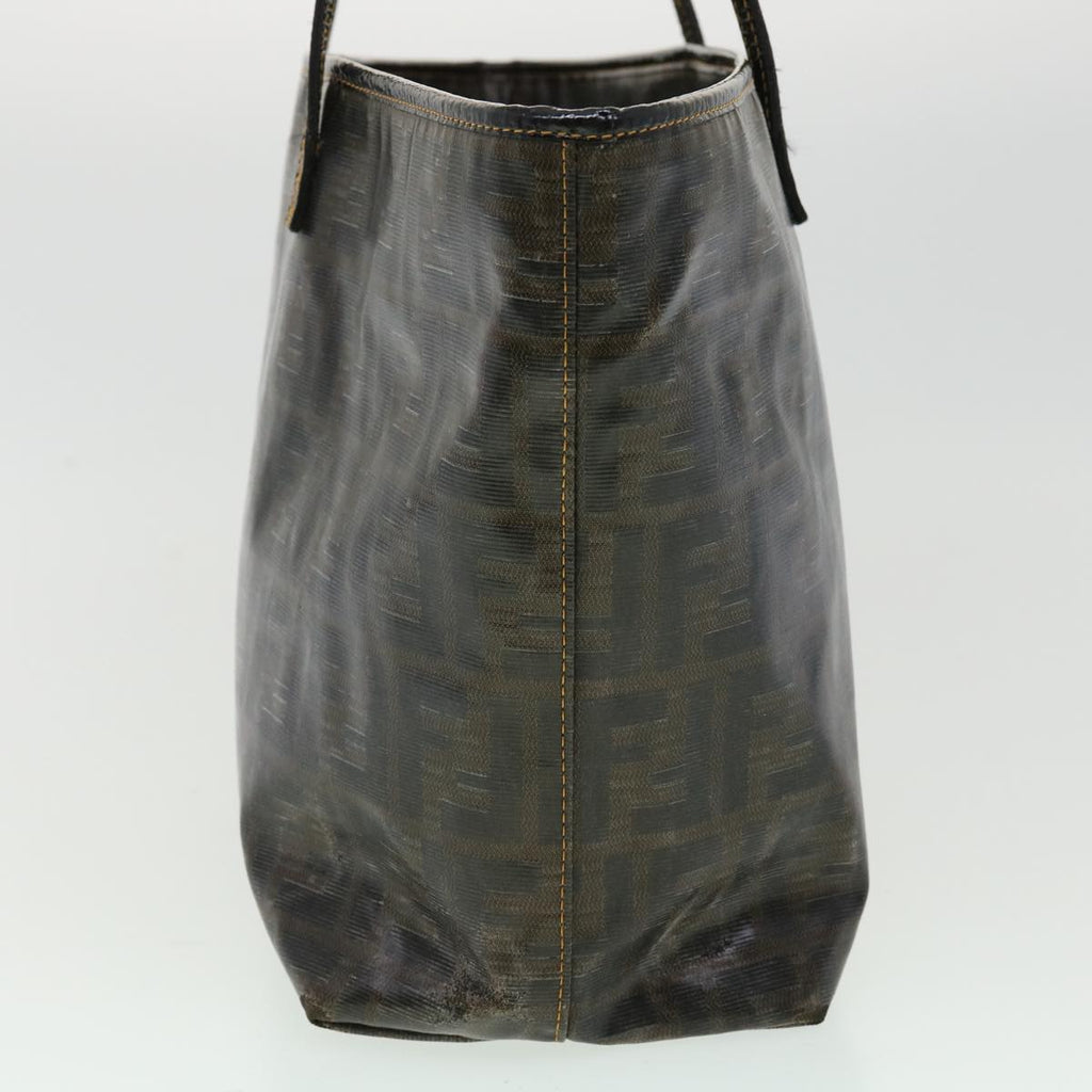 FENDI Zucca Canvas Tote Bag Enamel Brown Yellow fm1818
