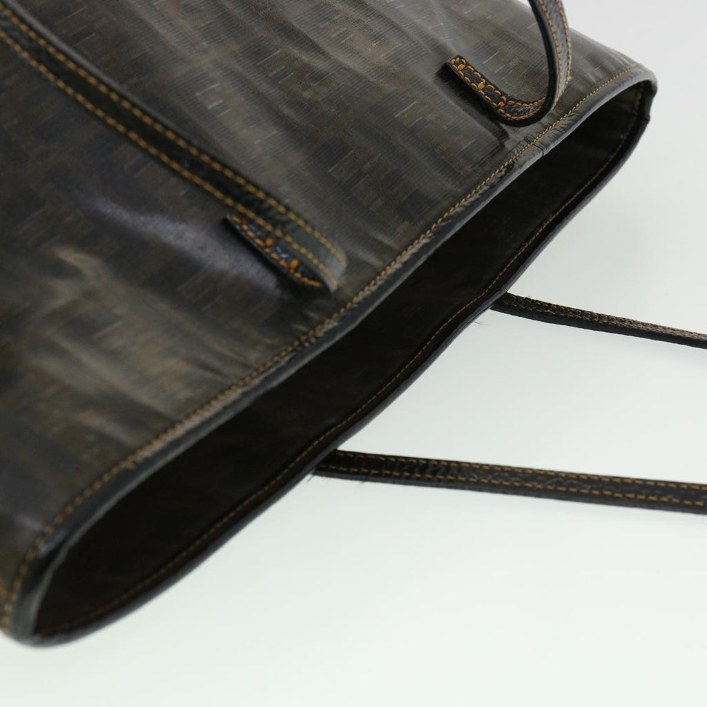 FENDI Zucca Canvas Tote Bag Enamel Brown Yellow fm1818