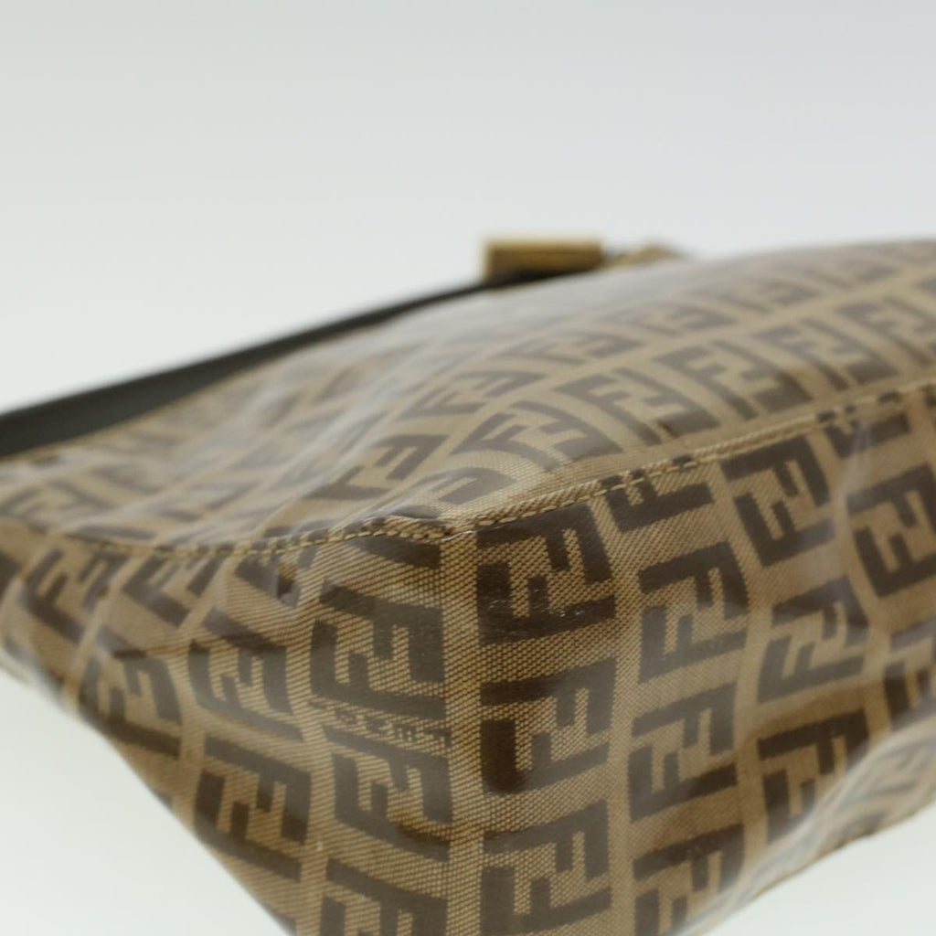FENDI Zucchino Canvas Hand Bag Enamel Brown fm1867