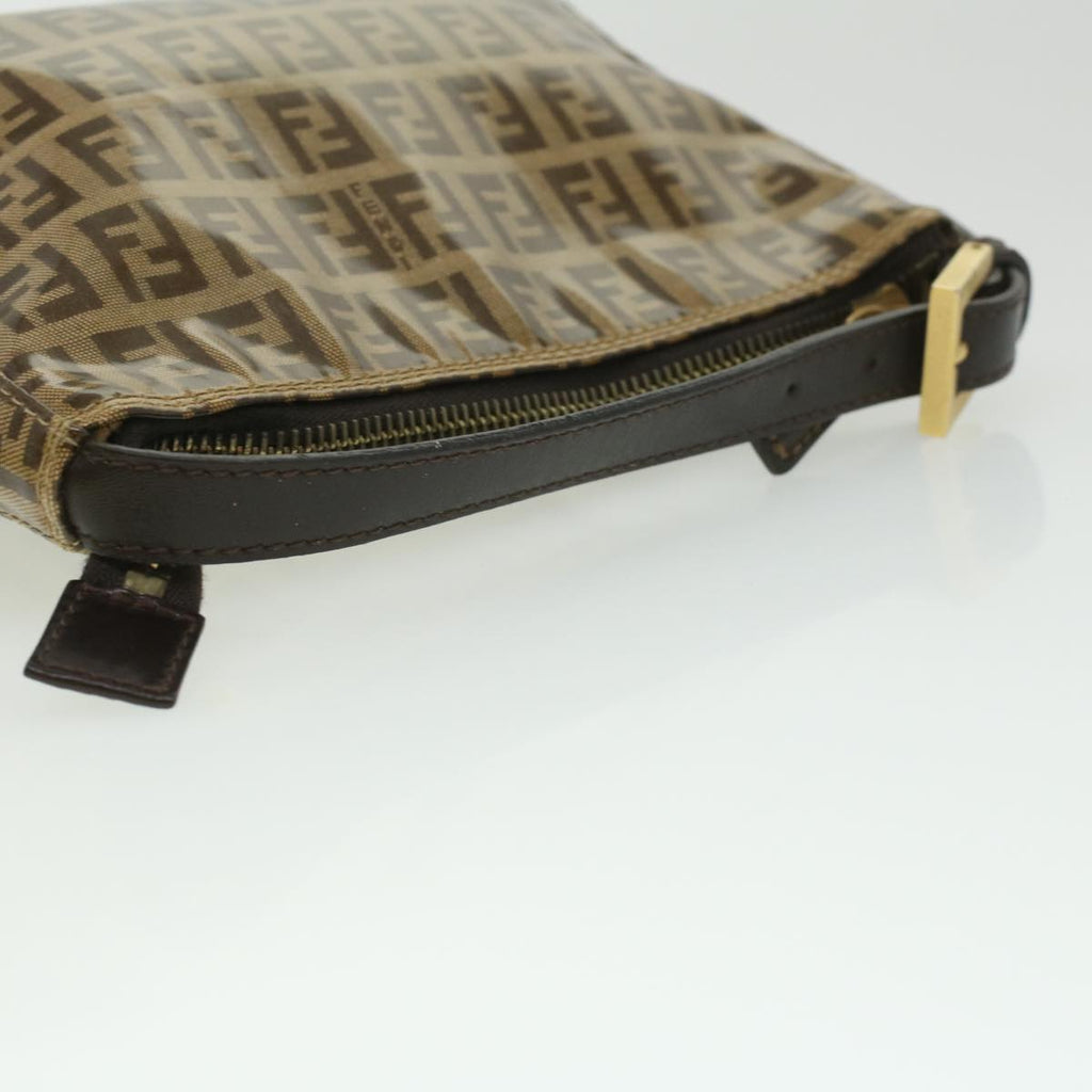 FENDI Zucchino Canvas Hand Bag Enamel Brown fm1867