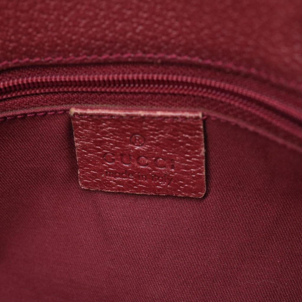 GUCCI GG Canvas Hand Bag Beige Red 120844 fm1892