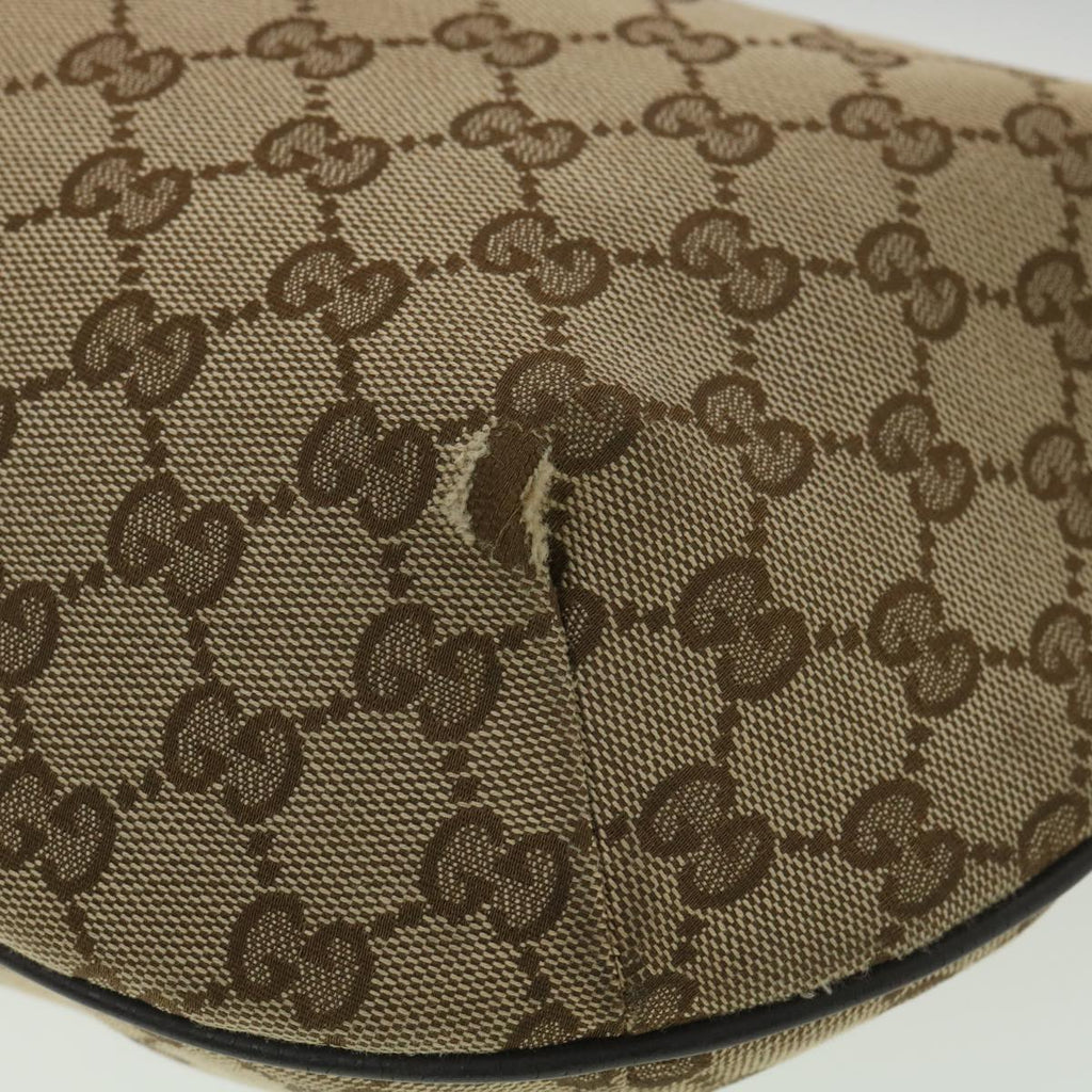 GUCCI GG Canvas Shoulder Bag Beige Dark Brown 181092 fm2121
