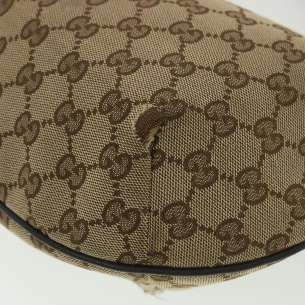GUCCI GG Canvas Shoulder Bag Beige Dark Brown 181092 fm2121