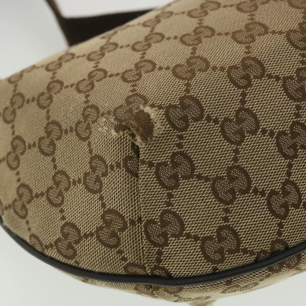 GUCCI GG Canvas Shoulder Bag Beige Dark Brown 181092 fm2121