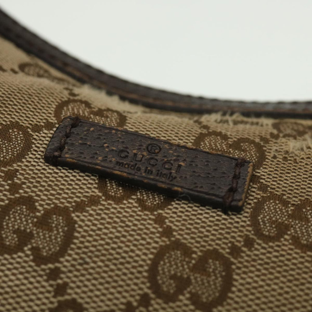 GUCCI GG Canvas Shoulder Bag Beige Dark Brown 181092 fm2121