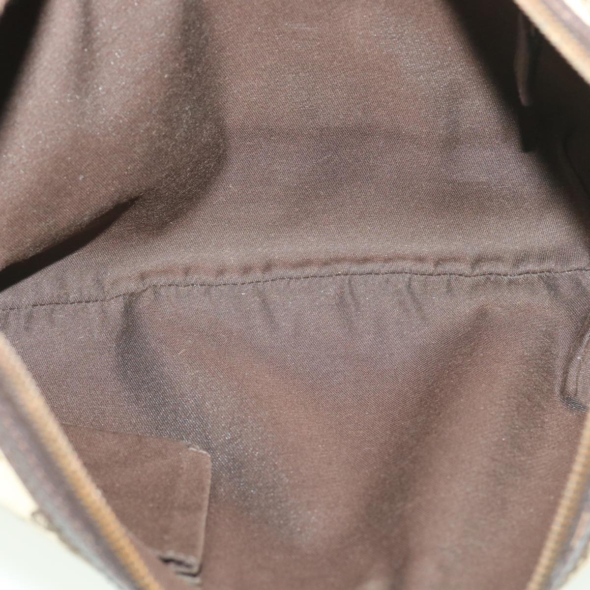 GUCCI GG Canvas Shoulder Bag Beige Dark Brown 181092 fm2121