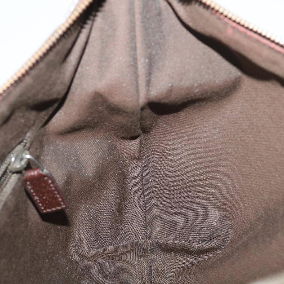 GUCCI GG Canvas Shoulder Bag Beige Dark Brown 181092 fm2121