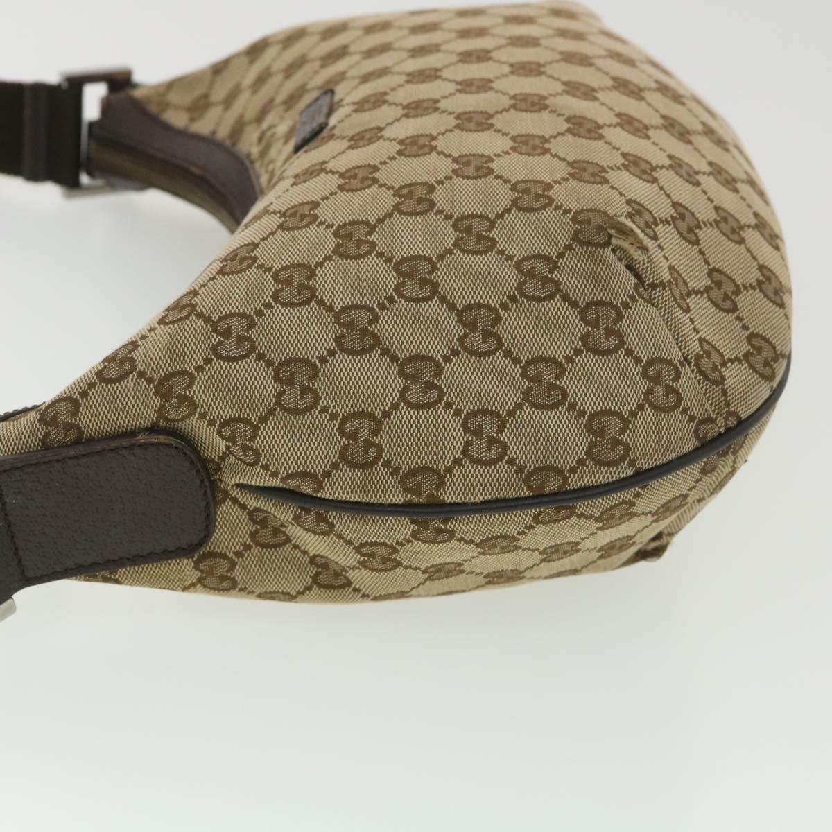 GUCCI GG Canvas Shoulder Bag Beige Dark Brown 181092 fm2121