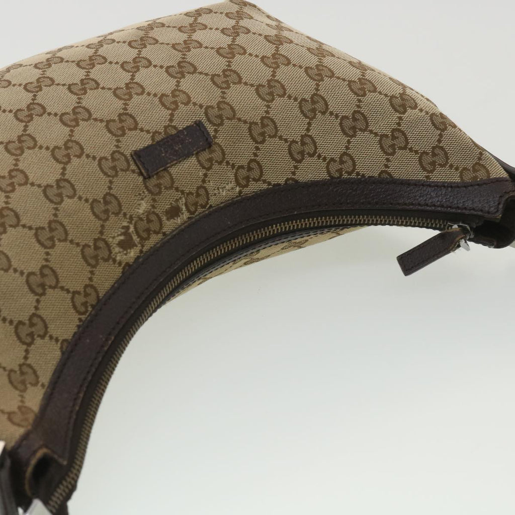 GUCCI GG Canvas Shoulder Bag Beige Dark Brown 181092 fm2121