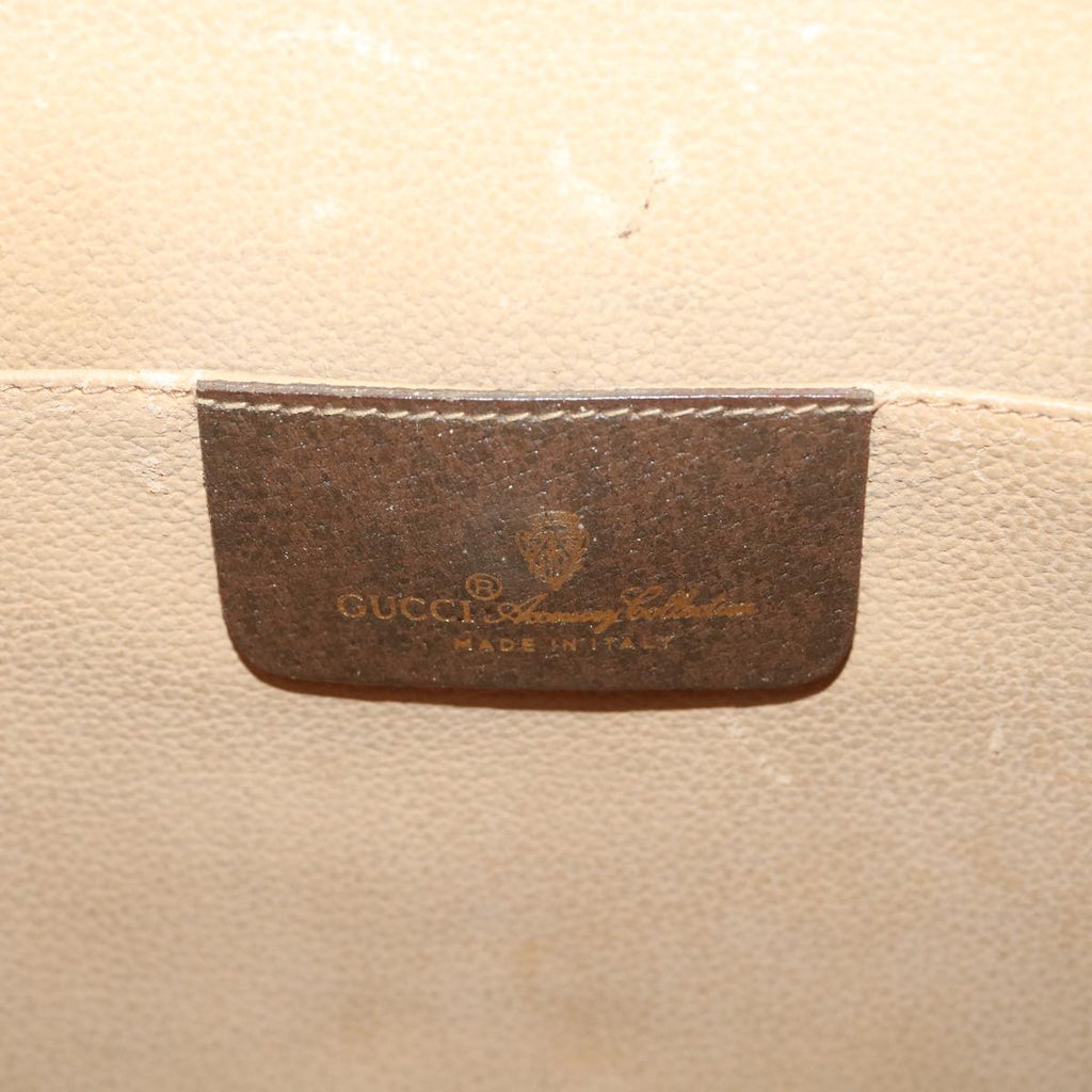 GUCCI GG Canvas Web Sherry Line Clutch Bag Beige Red 156.01.031 fm2132