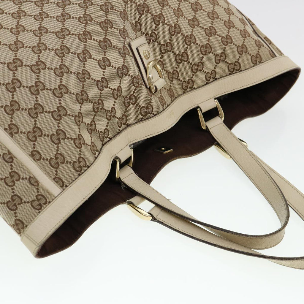 GUCCI GG Canvas Hand Bag 2Set Beige fm2158