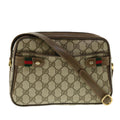 GUCCI GG Canvas Web Sherry Line Shoulder Bag Beige Red Green fm2200