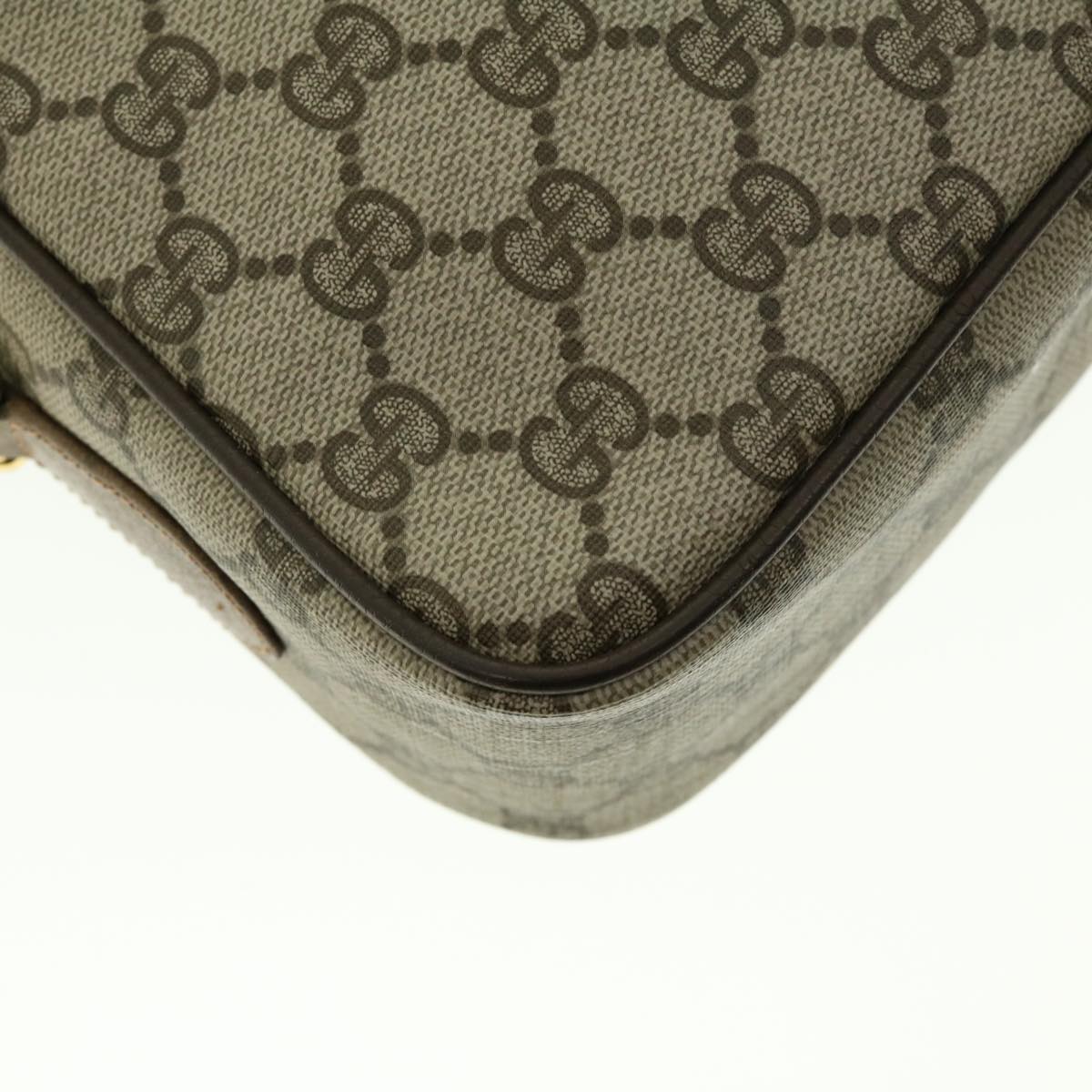GUCCI GG Canvas Web Sherry Line Shoulder Bag Beige Red Green fm2200