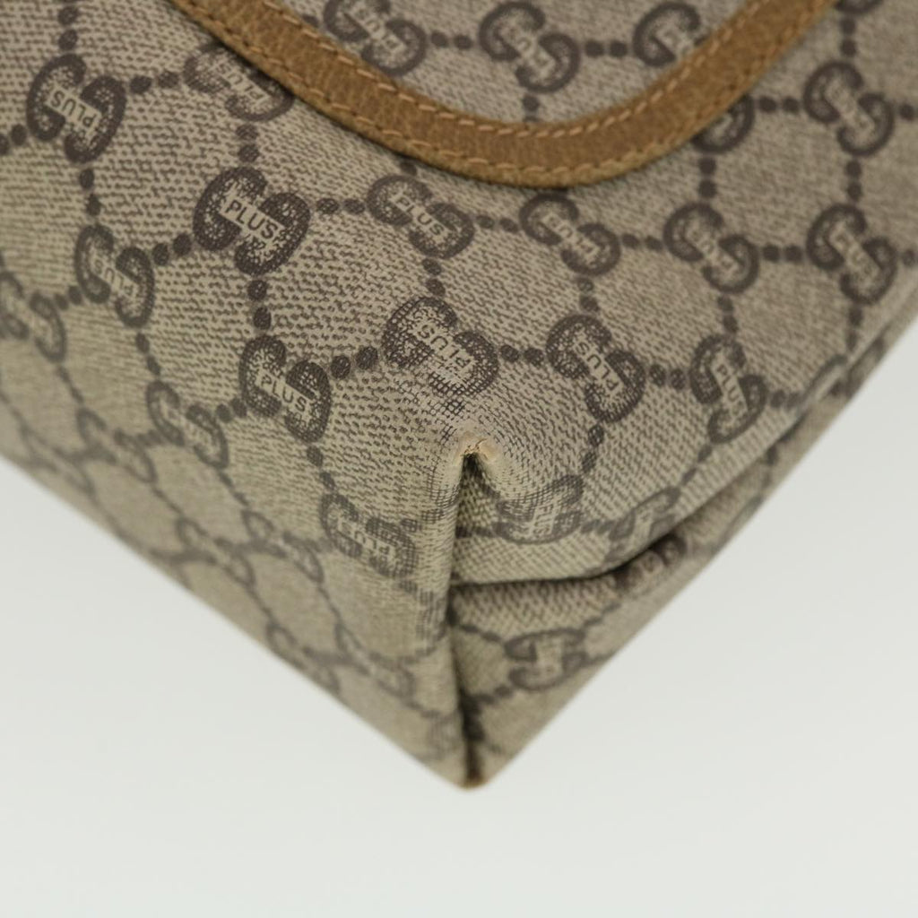 GUCCI GG Plus Canvas Web Sherry Line Tote Bag Beige Red Green fm2209