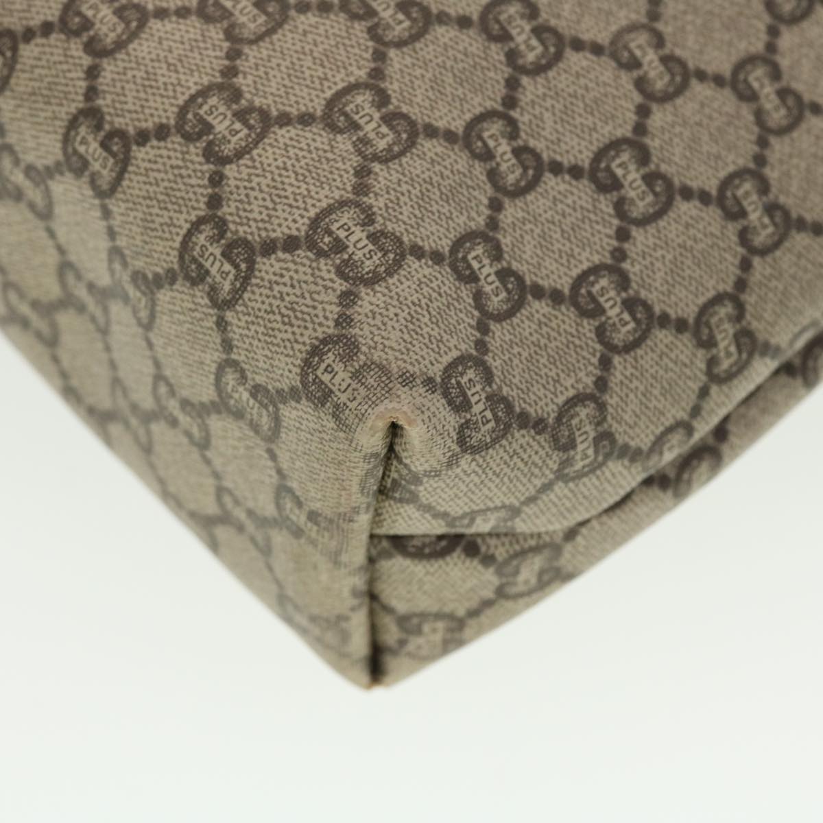 GUCCI GG Plus Canvas Web Sherry Line Tote Bag Beige Red Green fm2209