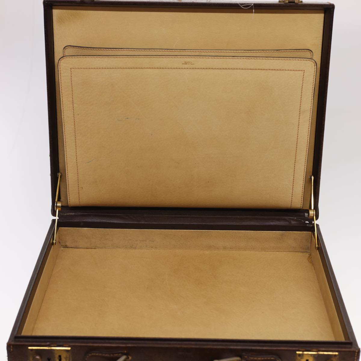 GUCCI Trunk Leather Brown fm2218