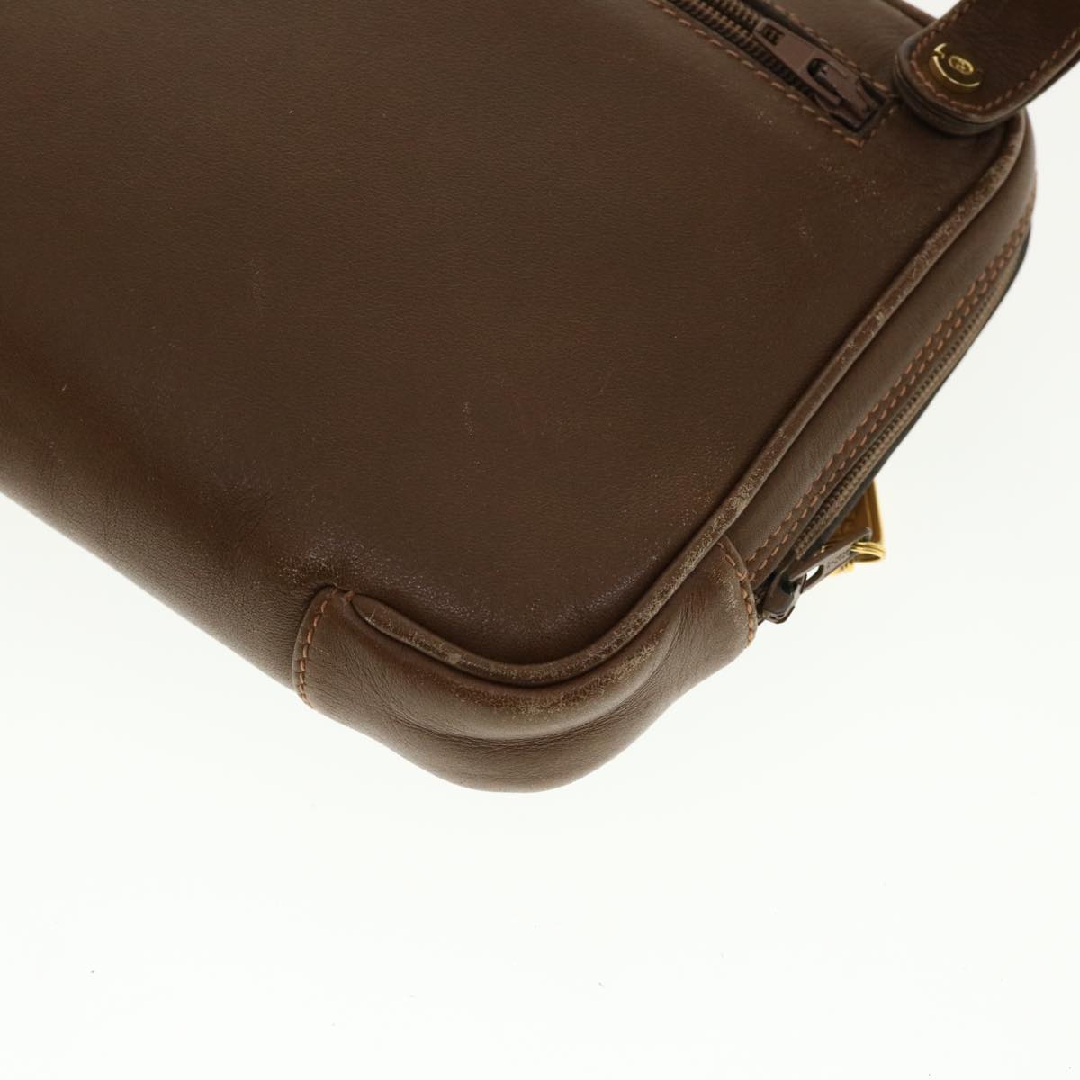 GUCCI Clutch Bag Leather Brown 006.23.0014 fm2288