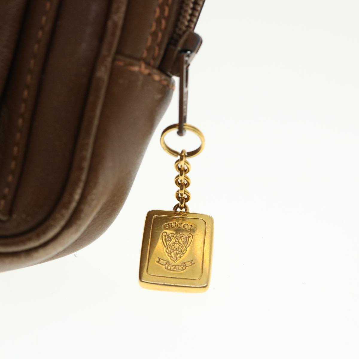 GUCCI Clutch Bag Leather Brown 006.23.0014 fm2288