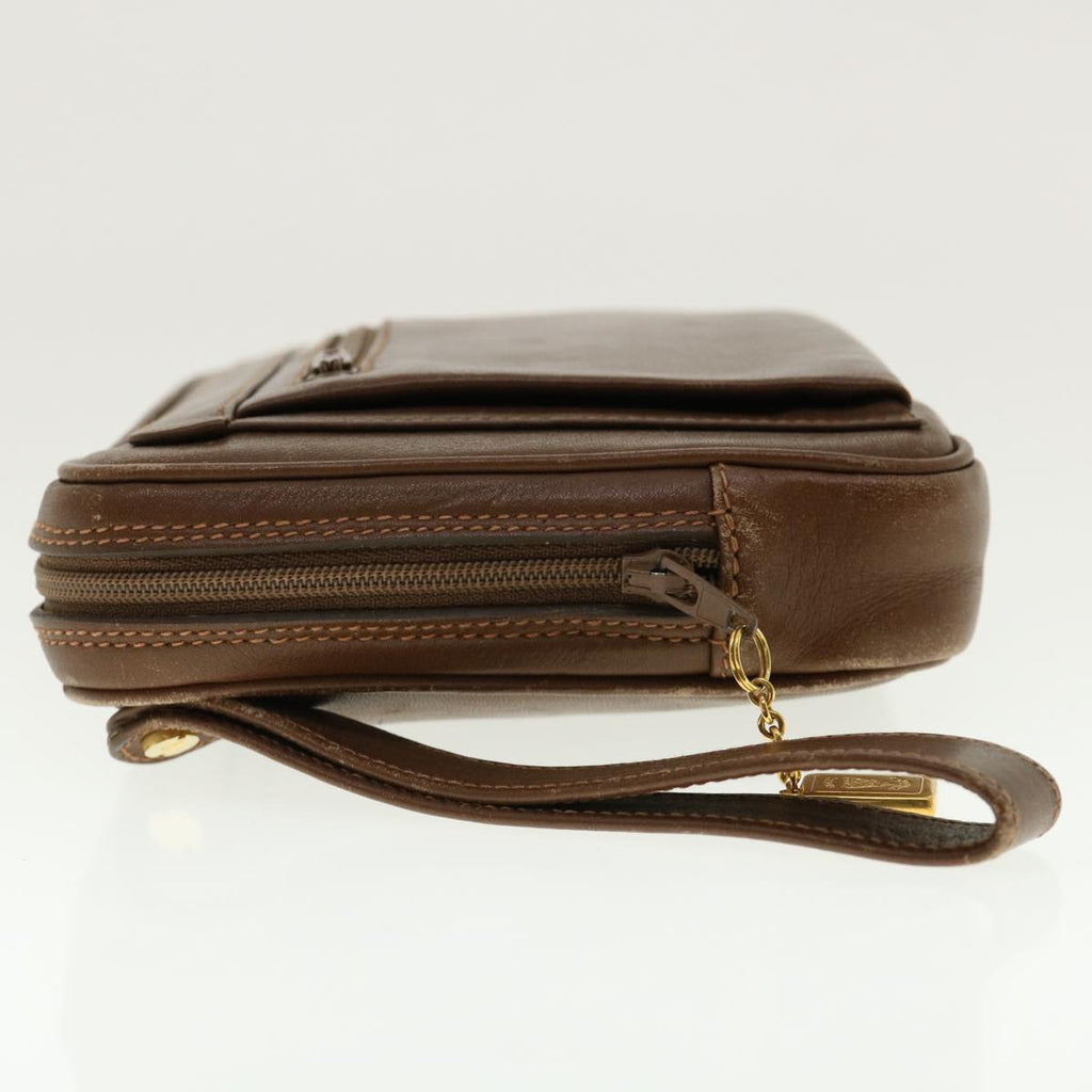 GUCCI Clutch Bag Leather Brown 006.23.0014 fm2288