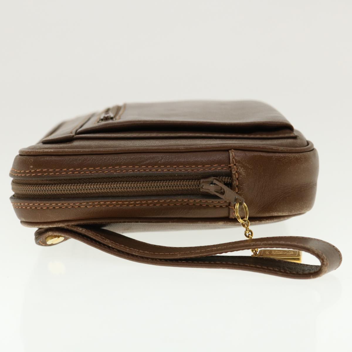 GUCCI Clutch Bag Leather Brown 006.23.0014 fm2288
