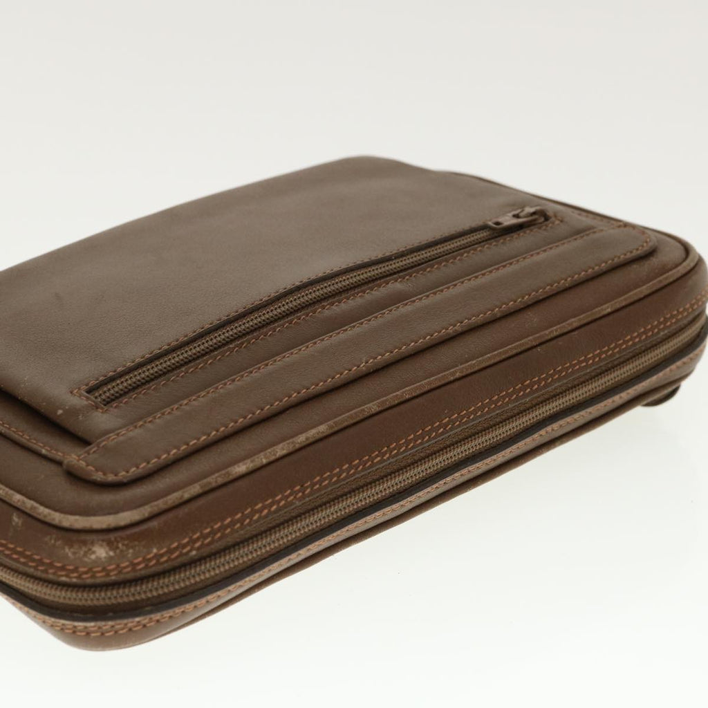 GUCCI Clutch Bag Leather Brown 006.23.0014 fm2288