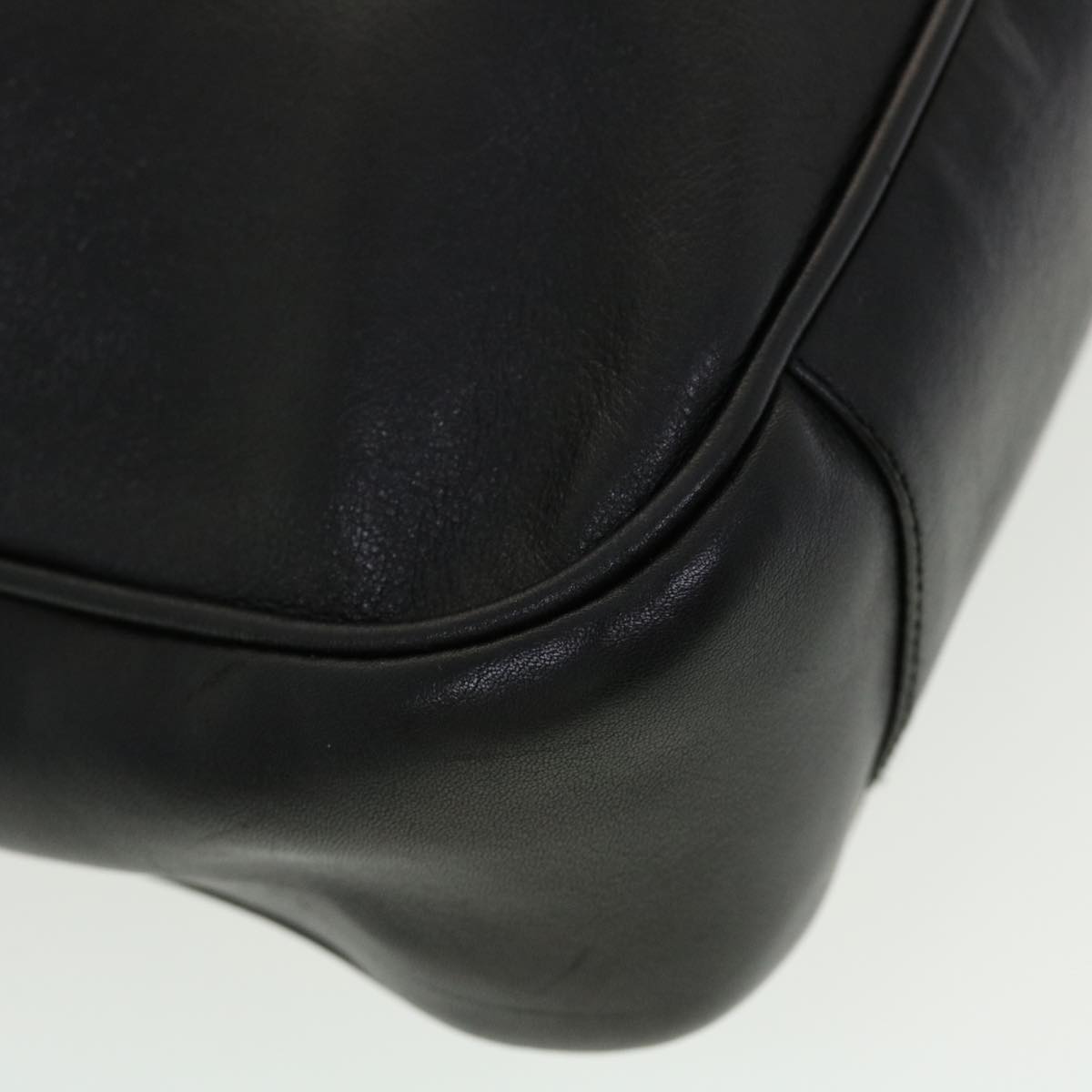 GUCCI Bamboo Shoulder Bag Leather Black fm2313