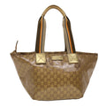 GUCCI GG Crystal Tote Bag Gold 131230 fm2314