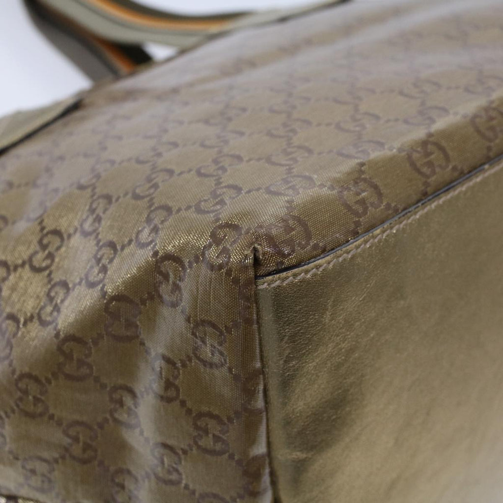 GUCCI GG Crystal Tote Bag Gold 131230 fm2314