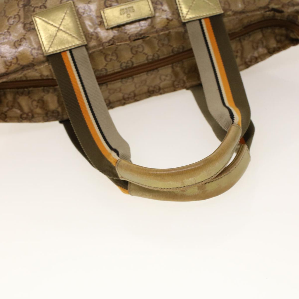 GUCCI GG Crystal Tote Bag Gold 131230 fm2314